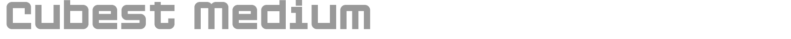 Cubest font preview