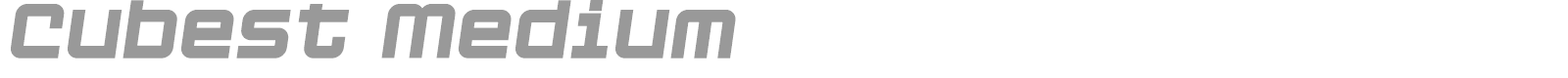 Cubest font preview