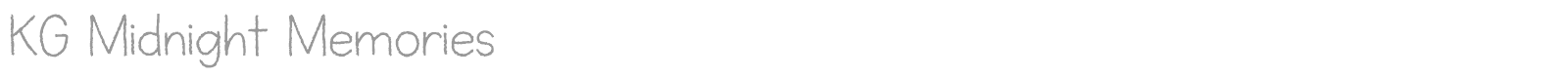 KG Midnight Memories font preview