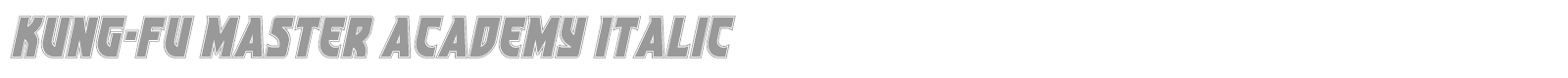 Kung-Fu Master font preview