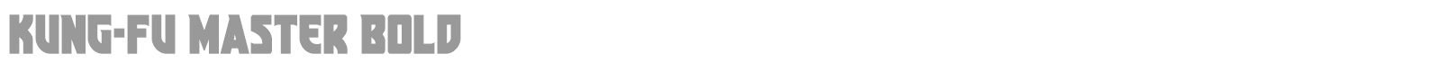 Kung-Fu Master font preview