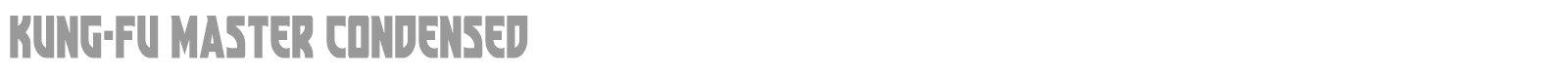 Kung-Fu Master font preview