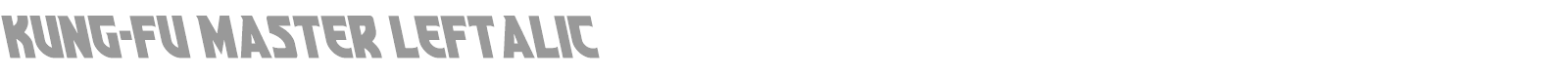 Kung-Fu Master font preview