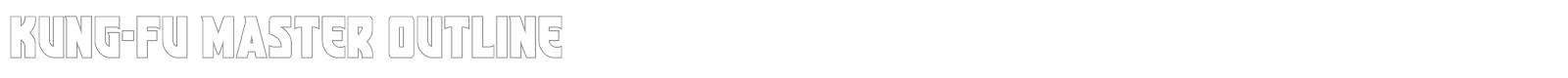 Kung-Fu Master font preview