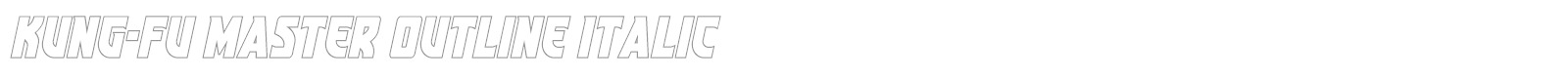 Kung-Fu Master font preview