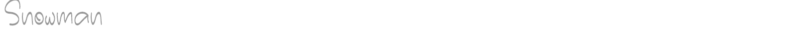 Snowman font preview