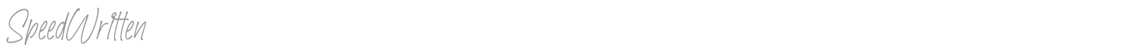 Speed Written font preview