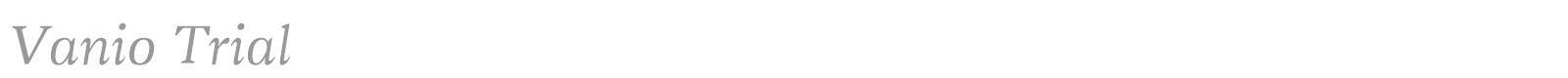 Vanio font preview