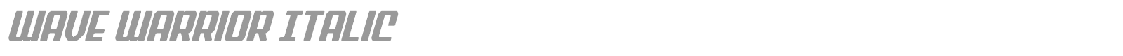 Wave Warrior font preview