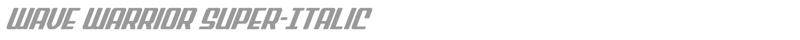 Wave Warrior font preview