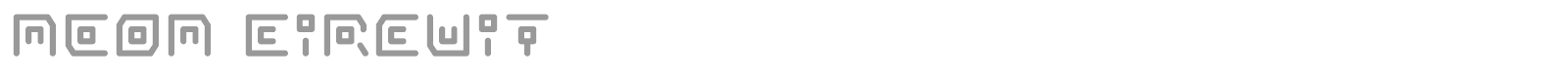 Neon Circuit font preview
