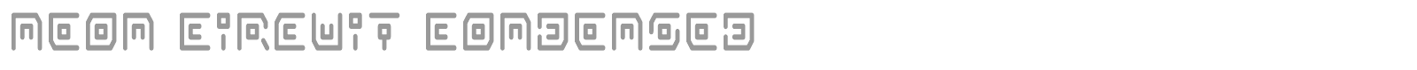 Neon Circuit font preview