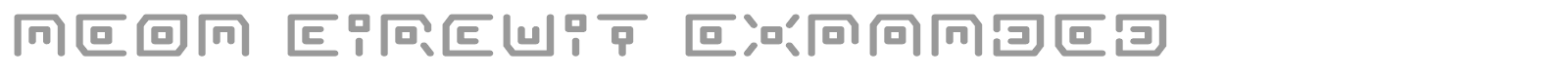 Neon Circuit font preview