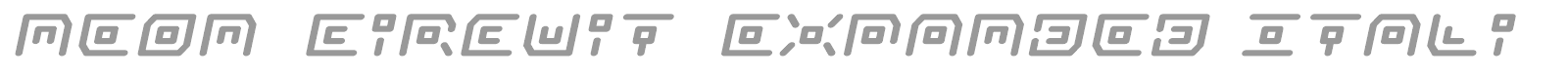 Neon Circuit font preview