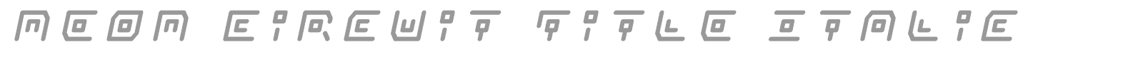 Neon Circuit font preview