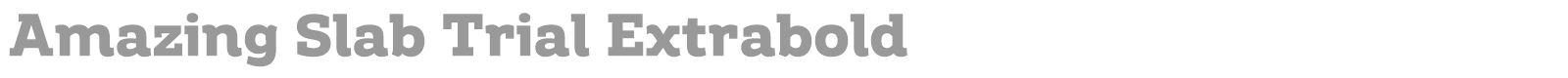 Amazing Slab font preview