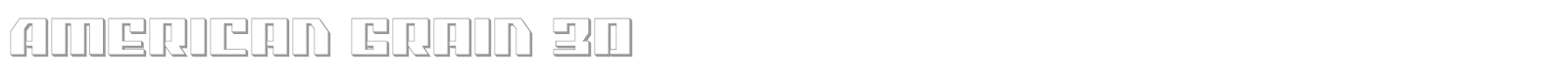 American Grain font preview