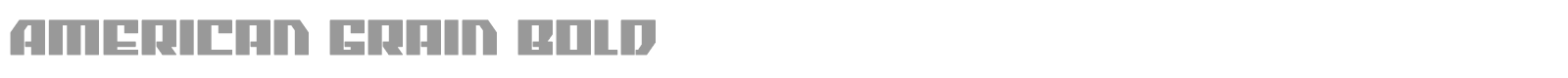 American Grain font preview