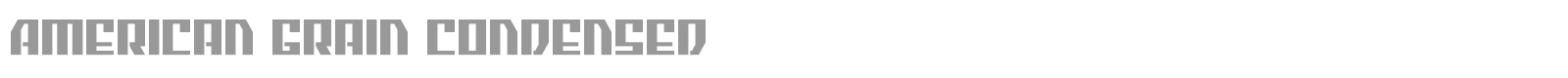 American Grain font preview