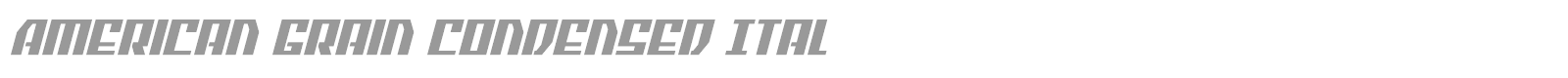 American Grain font preview
