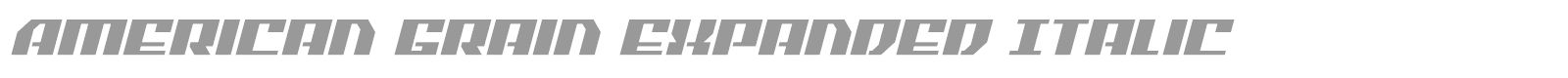 American Grain font preview