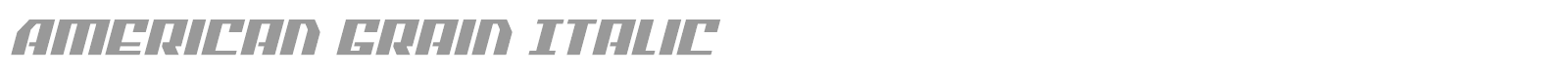 American Grain font preview