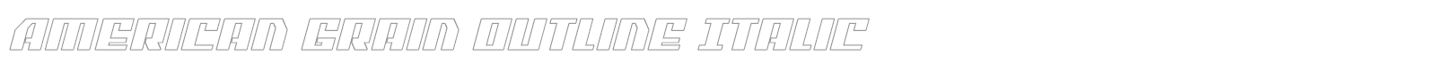 American Grain font preview