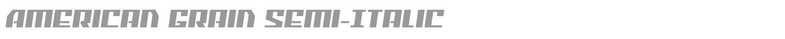 American Grain font preview