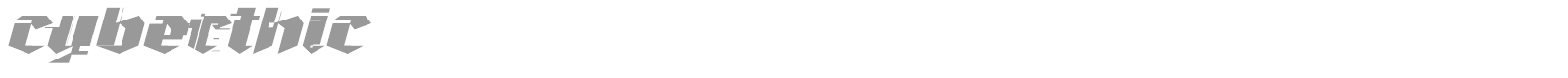 Cyberthic font preview