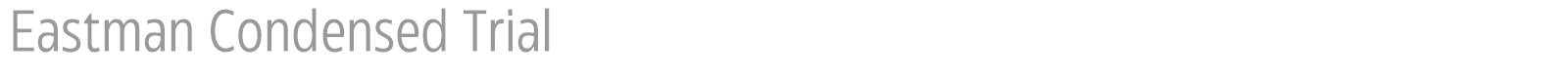 Eastman Condensed font preview
