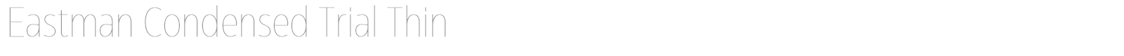 Eastman Condensed font preview