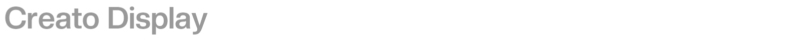 Creato Display font preview