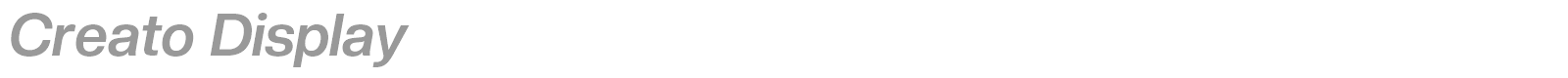 Creato Display font preview