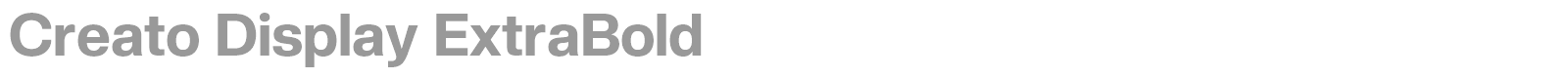 Creato Display font preview