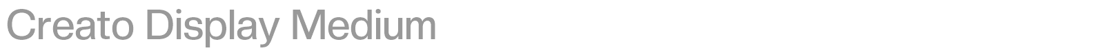Creato Display font preview
