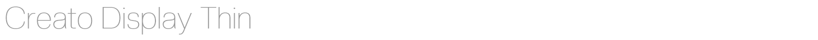 Creato Display font preview