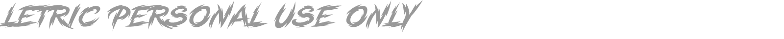 Letric font preview