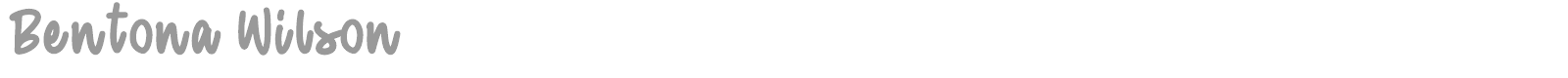 Bentona Wilson font preview