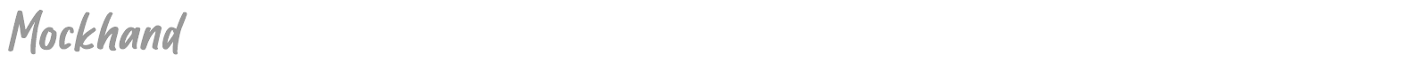 Mockhand font preview
