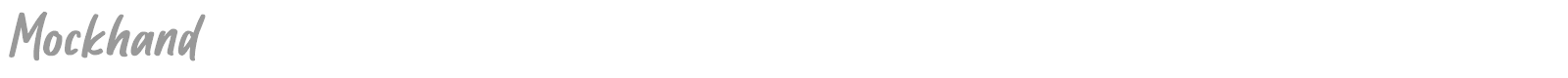 Mockhand font preview