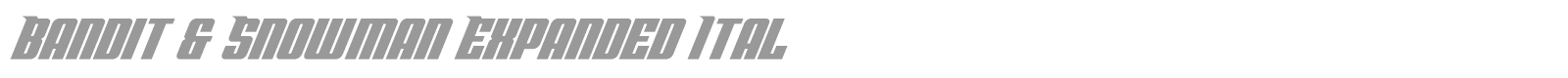 Bandit & Snowman font preview