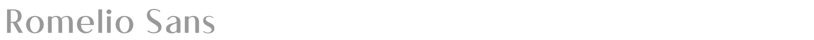 Romelio Sans font preview