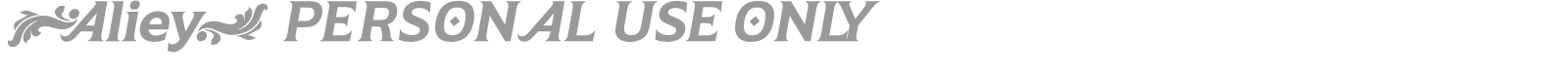 Aliey font preview