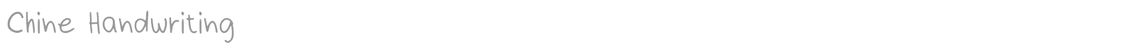 Chine Handwriting font preview