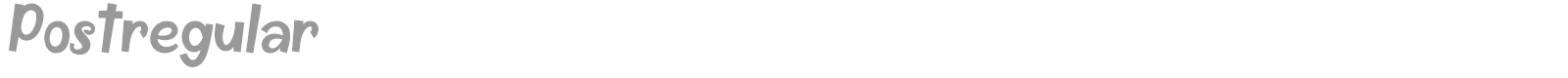 Postregular font preview