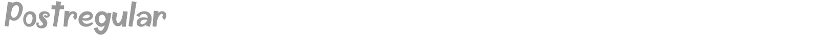 Postregular font preview
