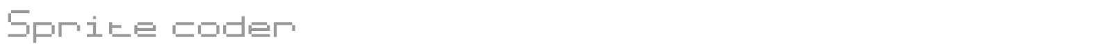 Sprite Coder font preview