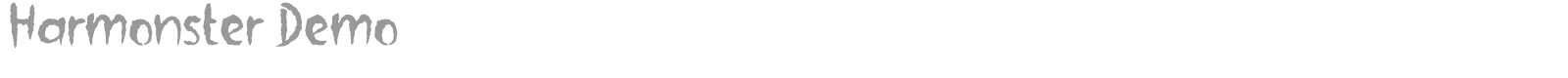 Harmonster font preview