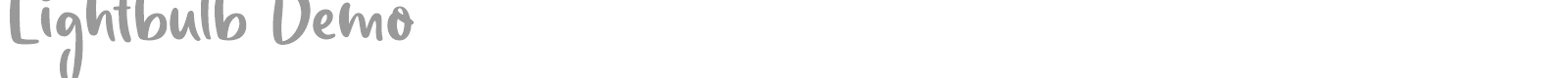 Lightbulb font preview