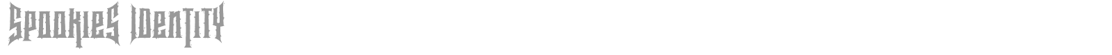 Spookies Identity font preview